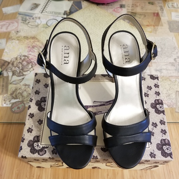 Ana A New Approach Black High Heels 